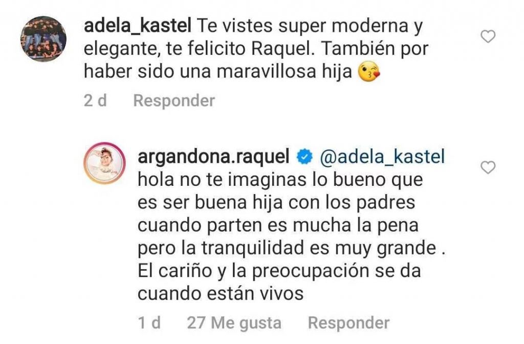 Instagram Raquel Argandoña